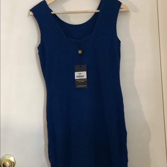 Short turquoise/gold dress - Picture 2 of 2